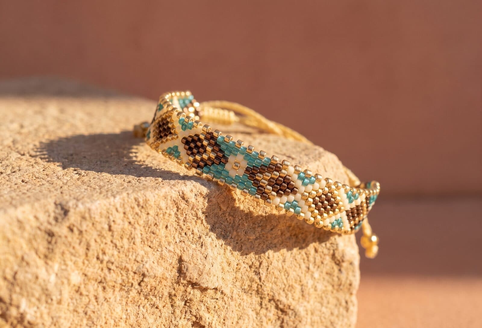 Pulsera Zipp Turquesa y Café